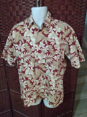Vintage Pierre Cardin Hawaiian Shirt Flowers Floral Medium